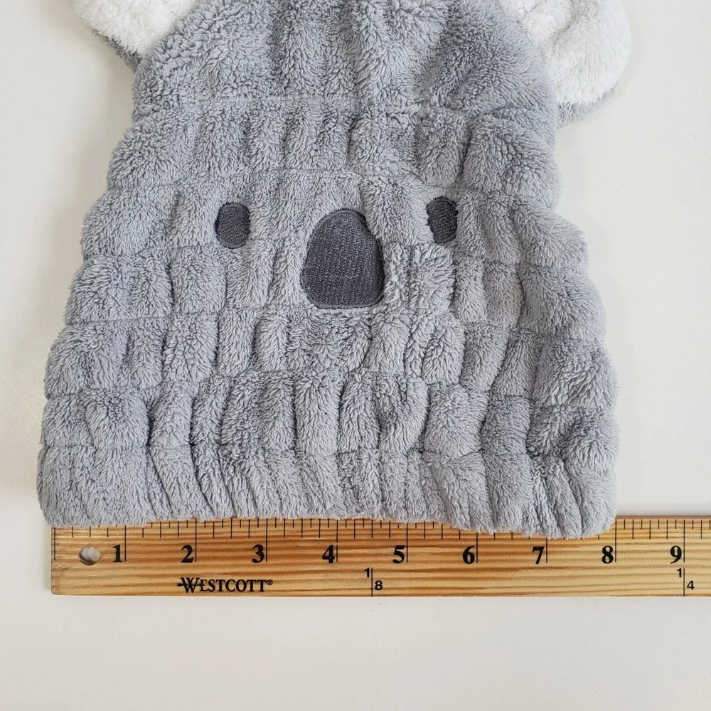 Children Youth Winter Beanie Hat Autumn Soft Warm Cute Animal Face Cap Gray